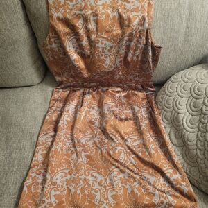 Banana Republic Light Brown and Light Blue Midi Dress